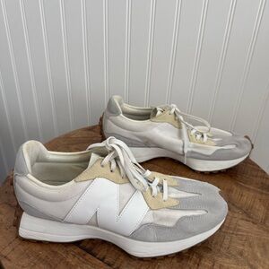 New Balance x Calia 327 Women’s White Grey WS327DRT Casual Sneakers Size 10